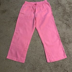 Athleta Retreat High Rise Linen Wide Leg Pants. Women’s size Large. Like new!